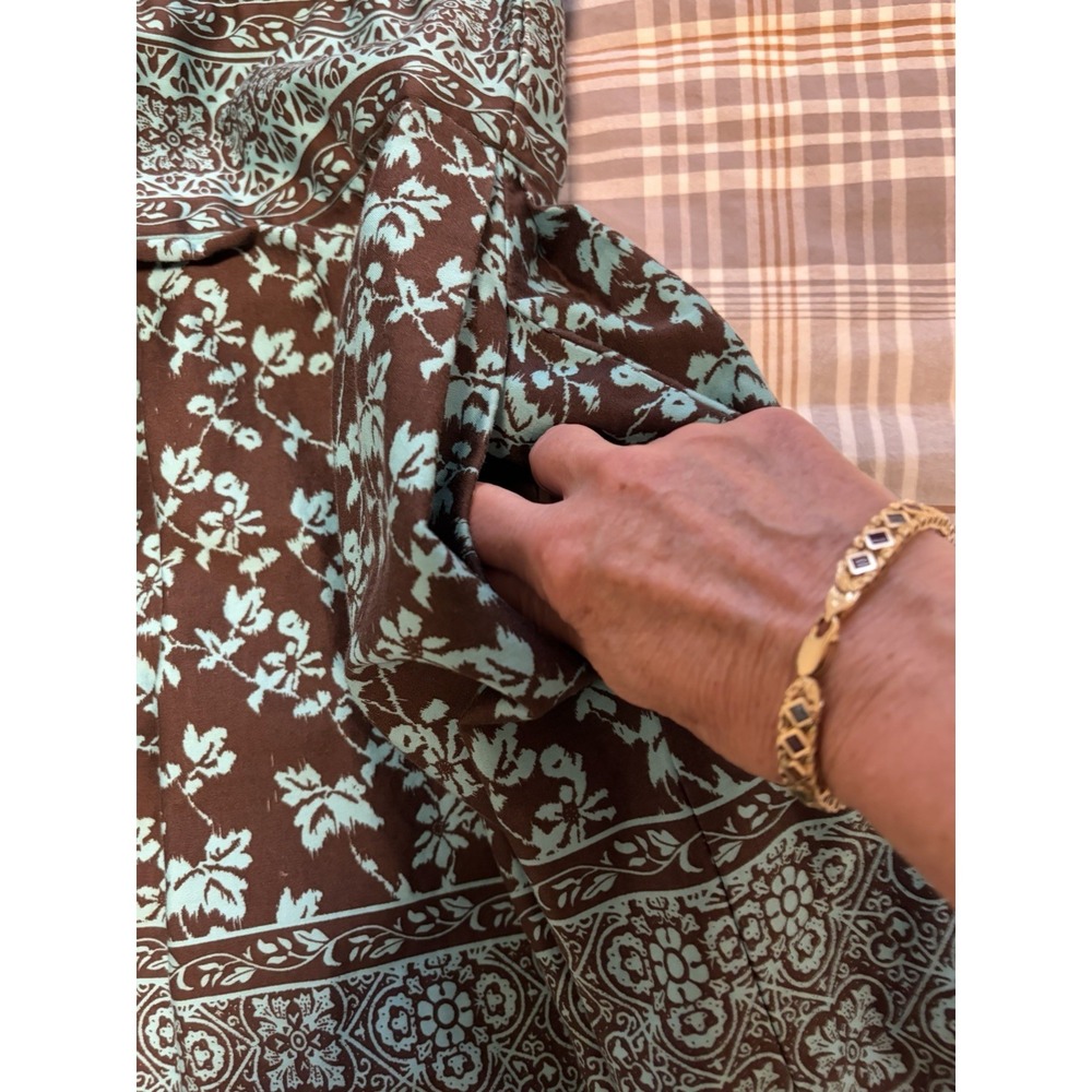 Maggy London Floral Halter Dress~8~Fit & Flare Cotton Garden Party Feminine Vamp - Picture 16 of 16